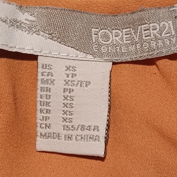 Forever 21 Women's Orange  Tunic Top- Size XS - Picture 4 of 5